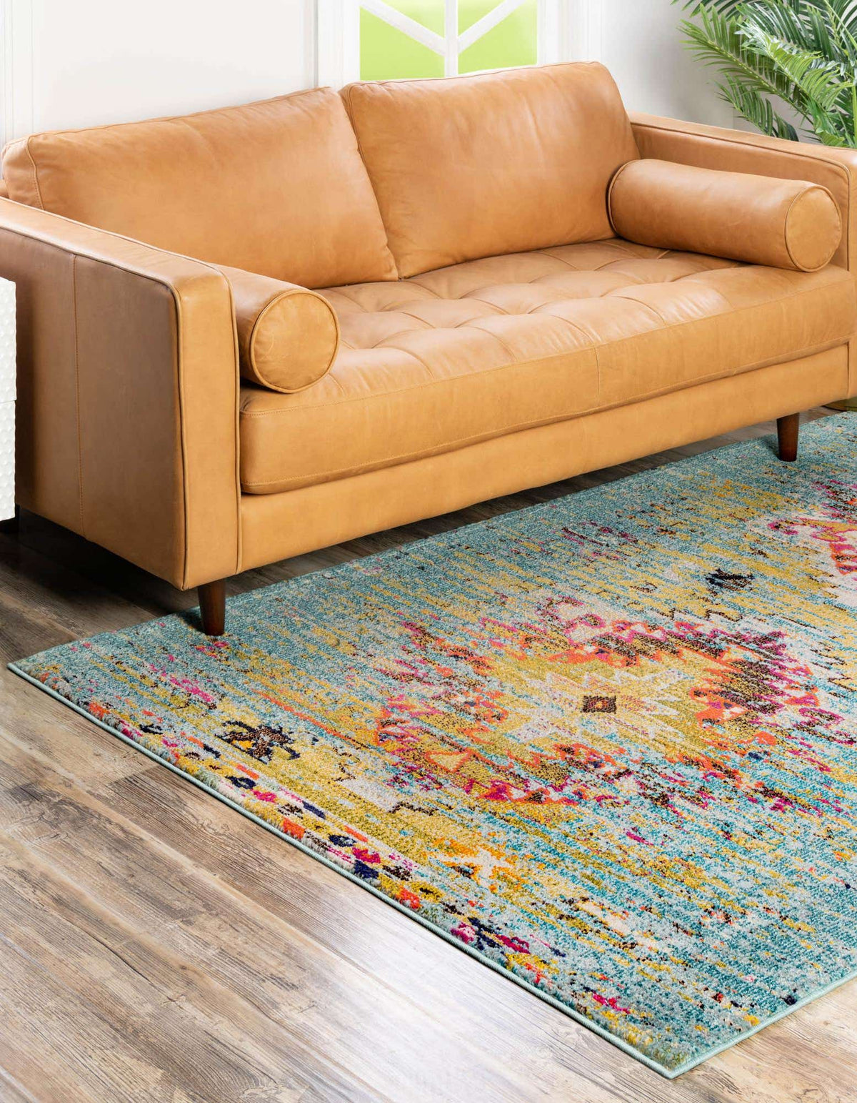 Rechteck Teppich Arte in Türkis von Hadorn™ - Lifestyle Image