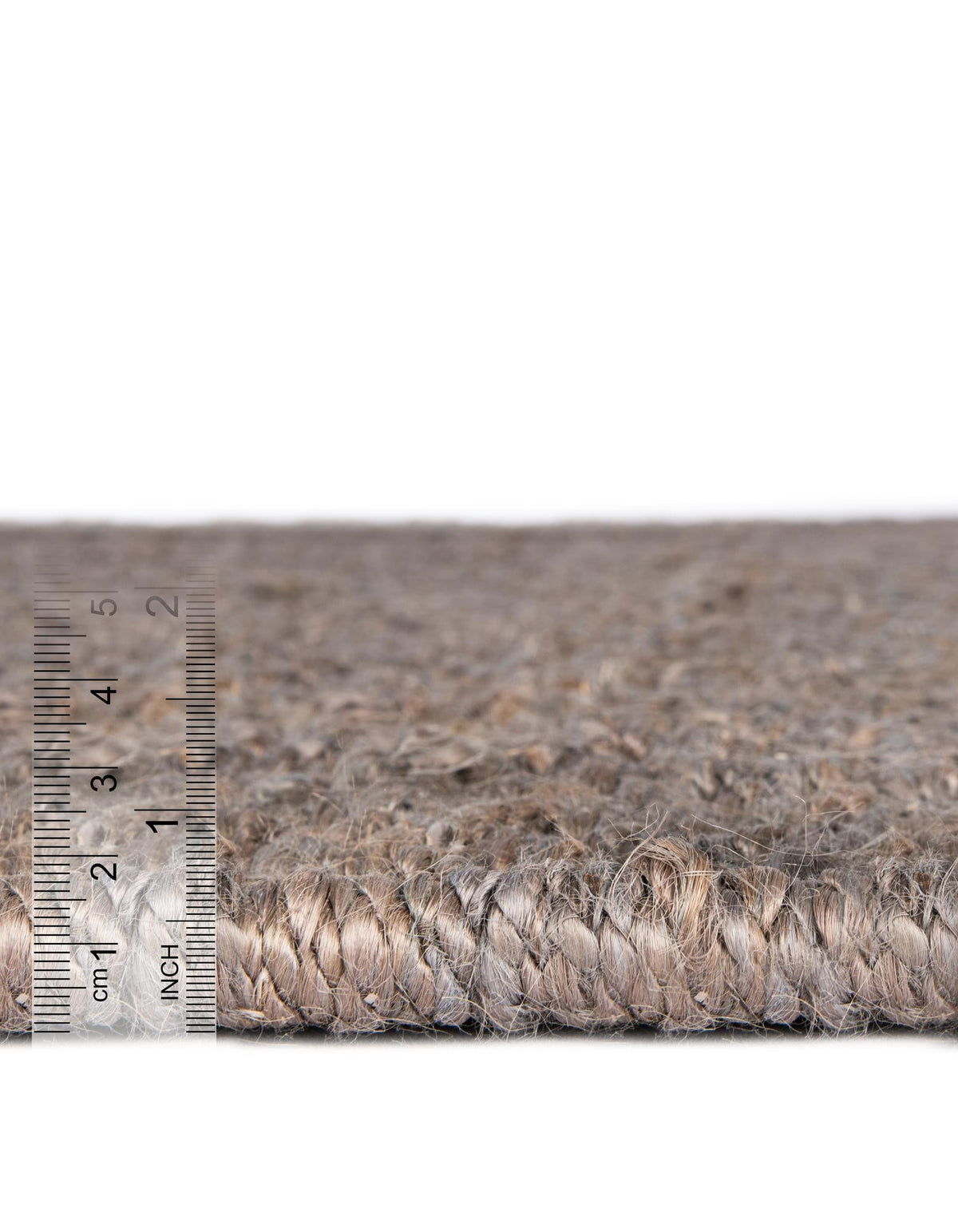 Rechteck Handgeflochten Teppich Chunky Jute in Grau von Hadorn™ - Lifestyle Image