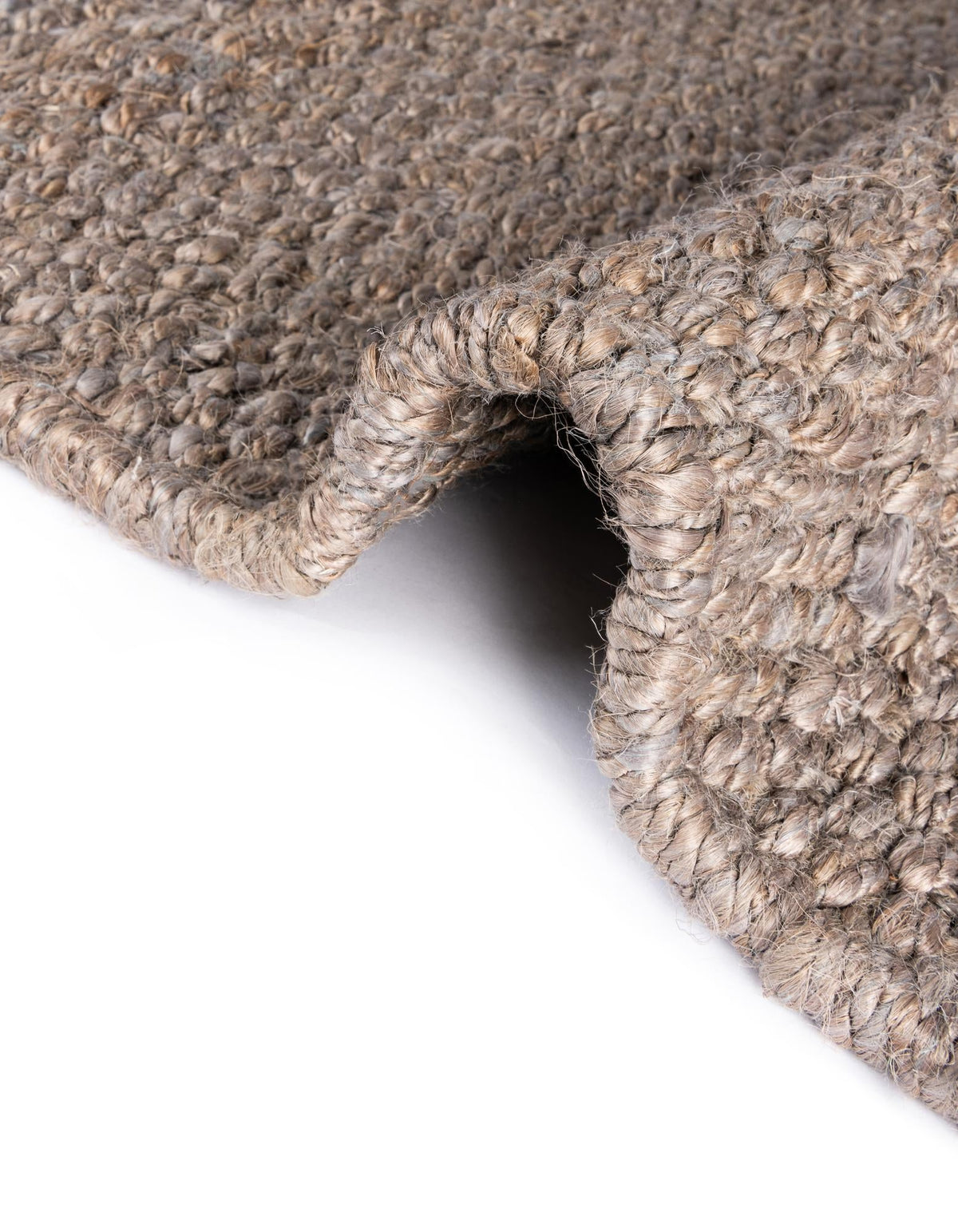 Rechteck Handgeflochten Teppich Chunky Jute in Grau von Hadorn™ - Lifestyle Image