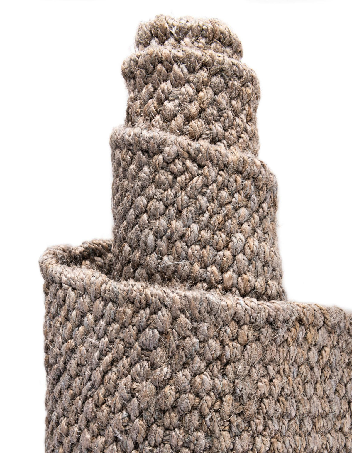 Rechteck Handgeflochten Teppich Chunky Jute in Grau von Hadorn™ - Lifestyle Image