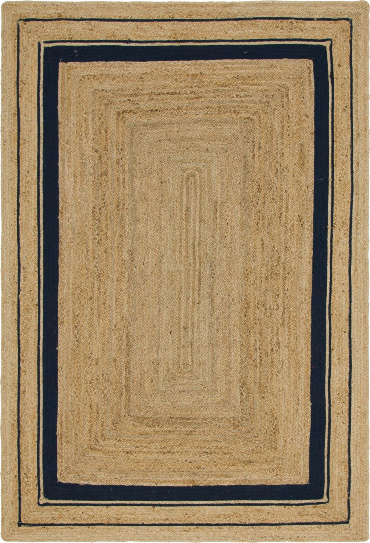 Rechteck Teppich Braided Jute in Blau von Hadorn™ - Lifestyle Image