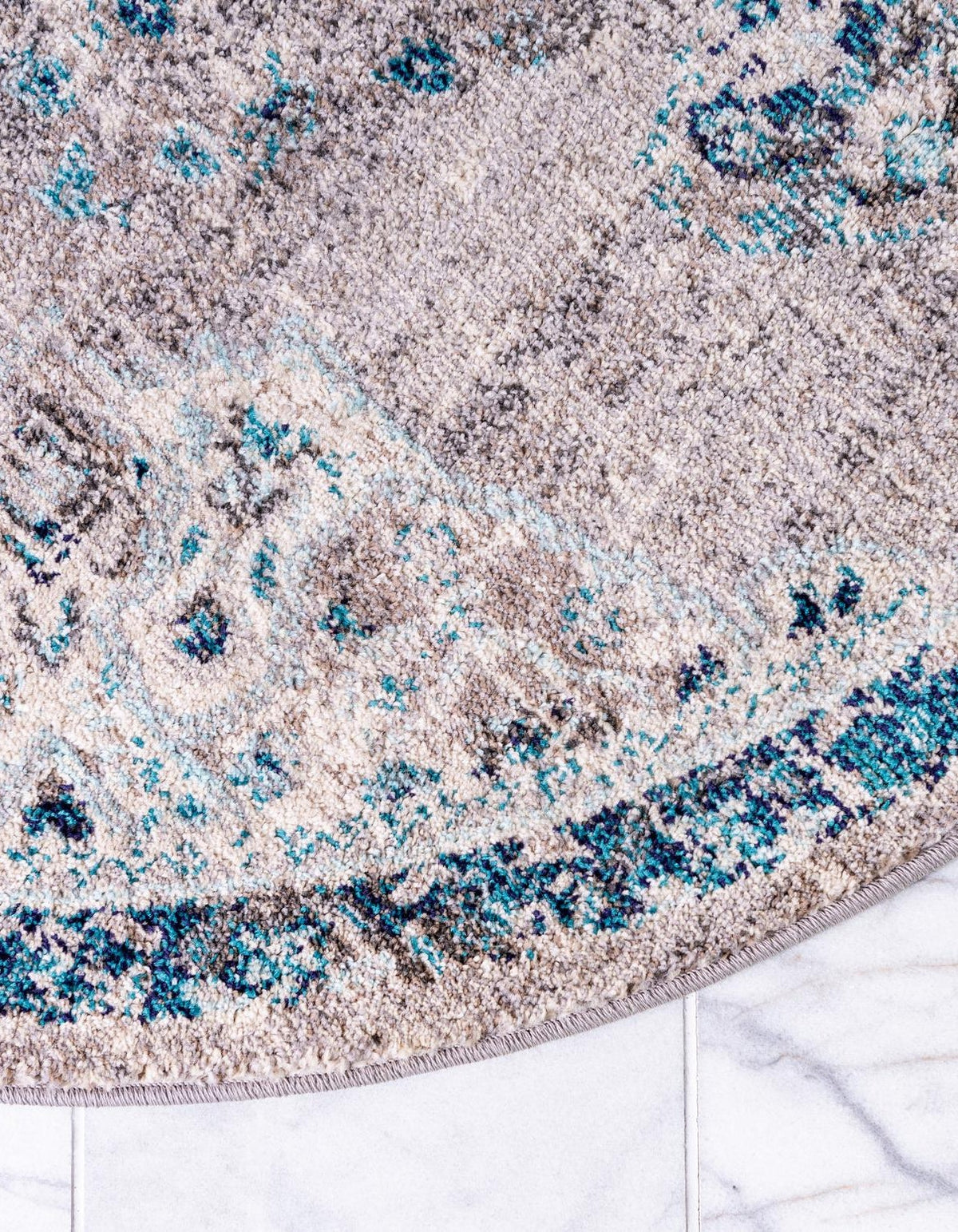 Rund Teppich Carrington in Grau von Hadorn™ - Lifestyle Image