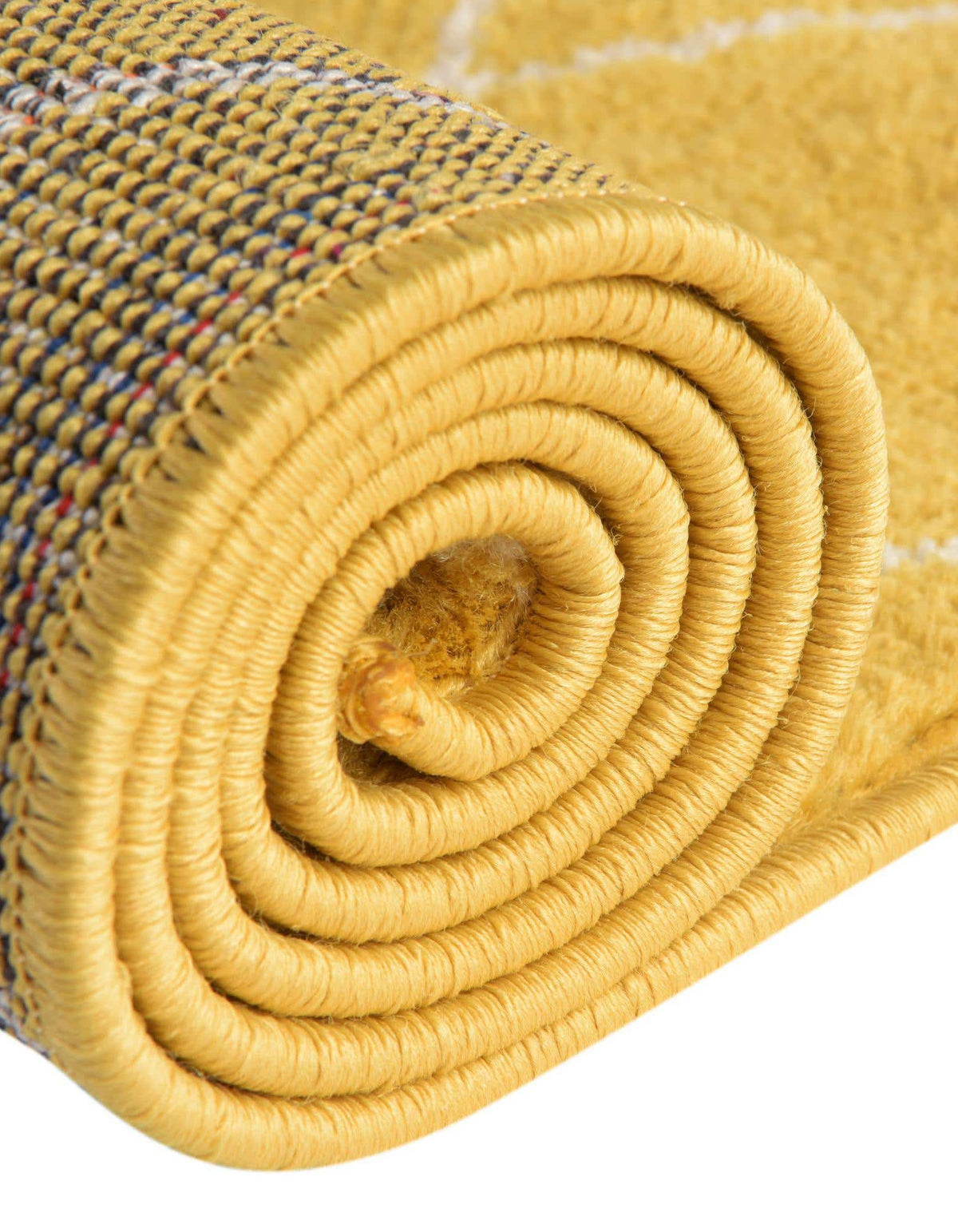 Rund Teppich Trellis Frieze in Gelb von Hadorn™ - Lifestyle Image