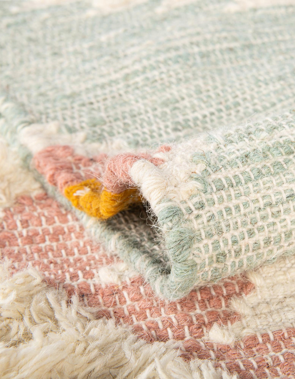 Rechteck Handgeflochten Teppich Arizona in Helles Aqua von Hadorn™ - Lifestyle Image