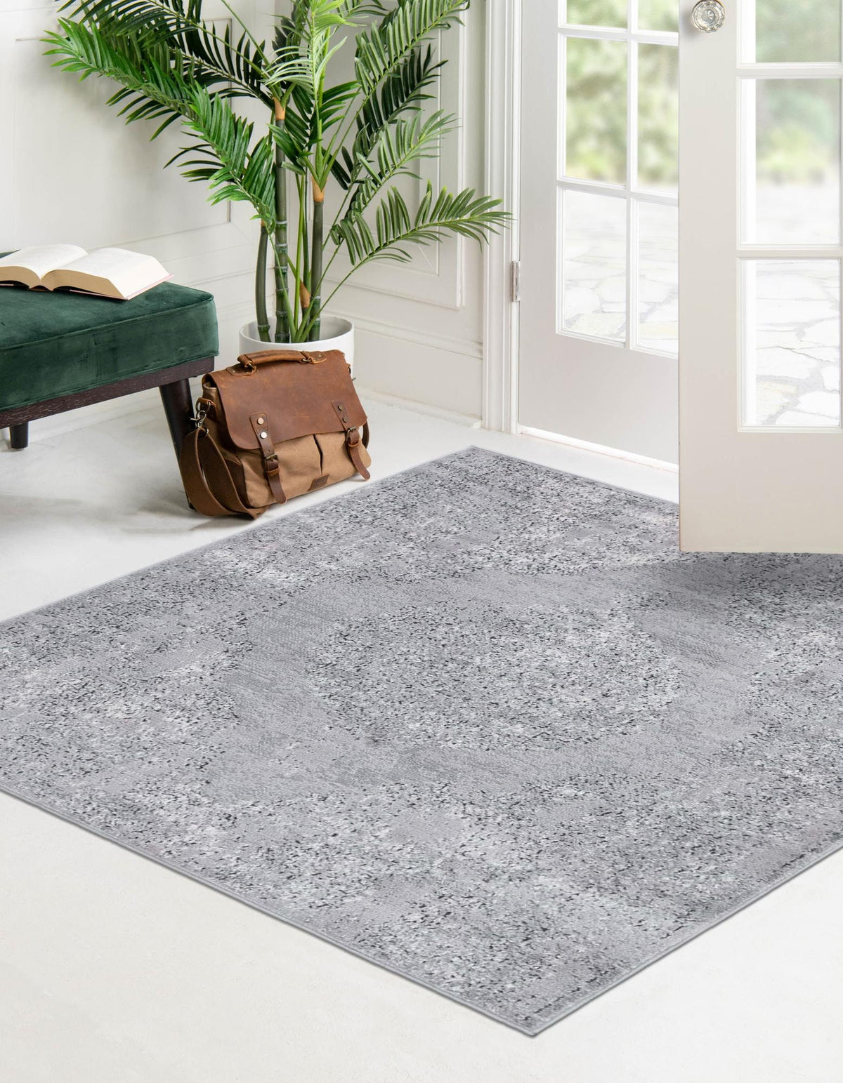 Quadratisch Teppich Oregon in Grau von Hadorn™ - Lifestyle Image
