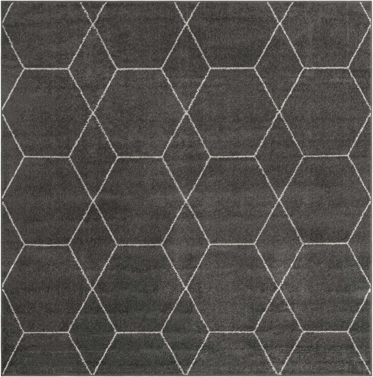 Quadratisch Teppich Trellis Frieze in Dunkelgrau von Hadorn™ - Lifestyle Image