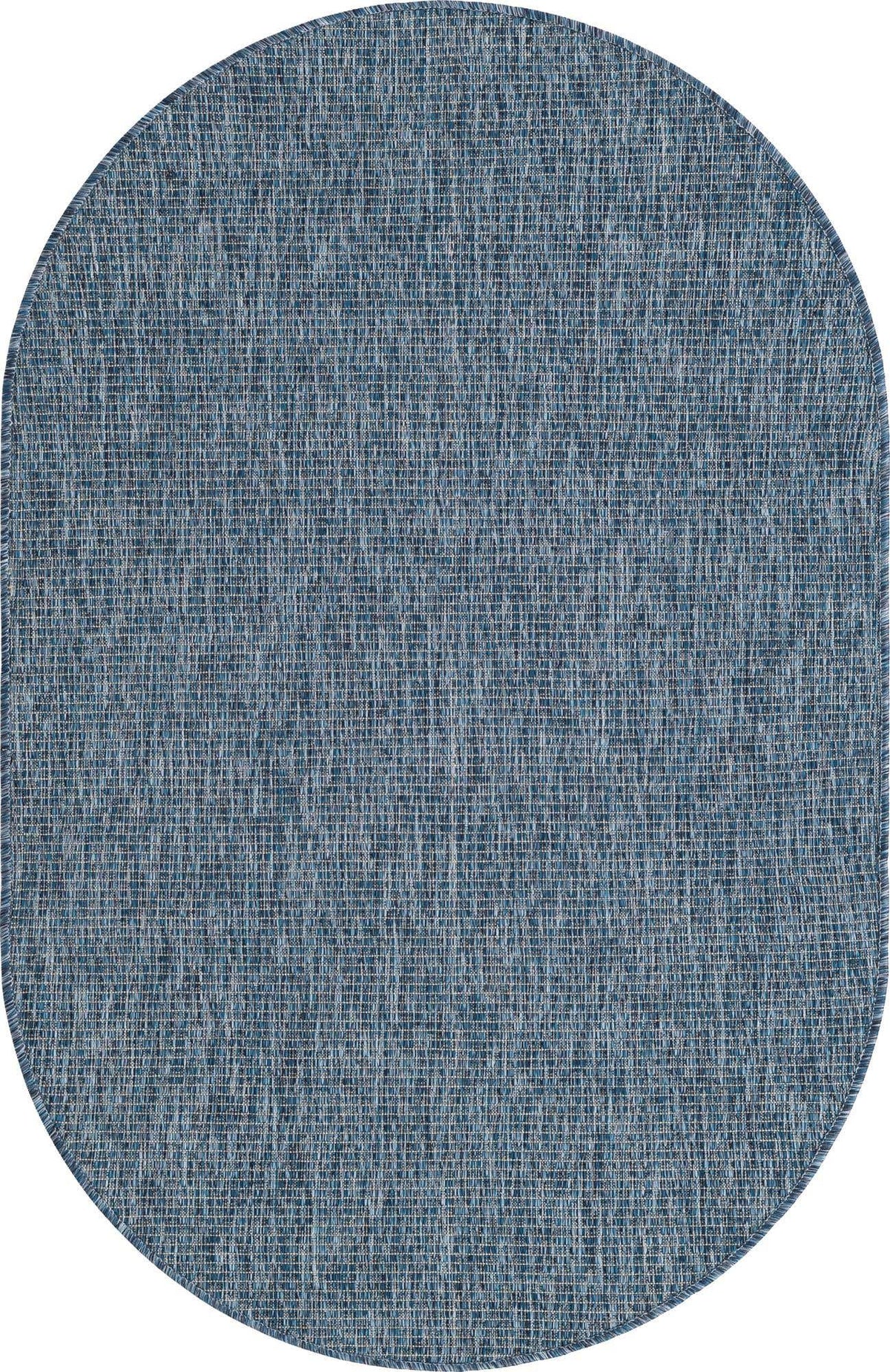 Oval Outdoor Teppich Tulum Outdoor in Blau von Hadorn™ - Lifestyle Image