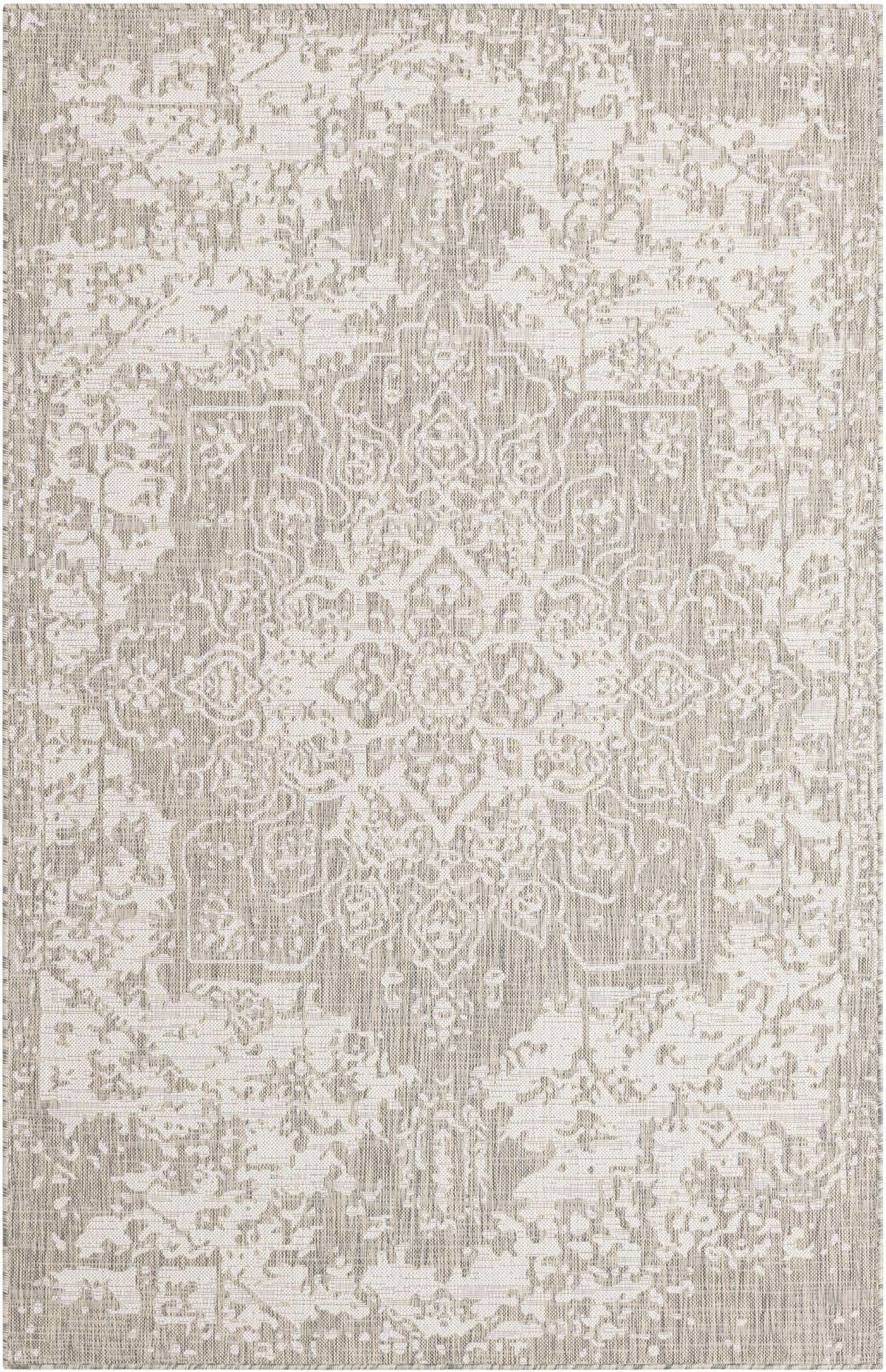 Rechteck Outdoor Teppich Tulum Outdoor Classical in Grau von Hadorn™ - Lifestyle Image