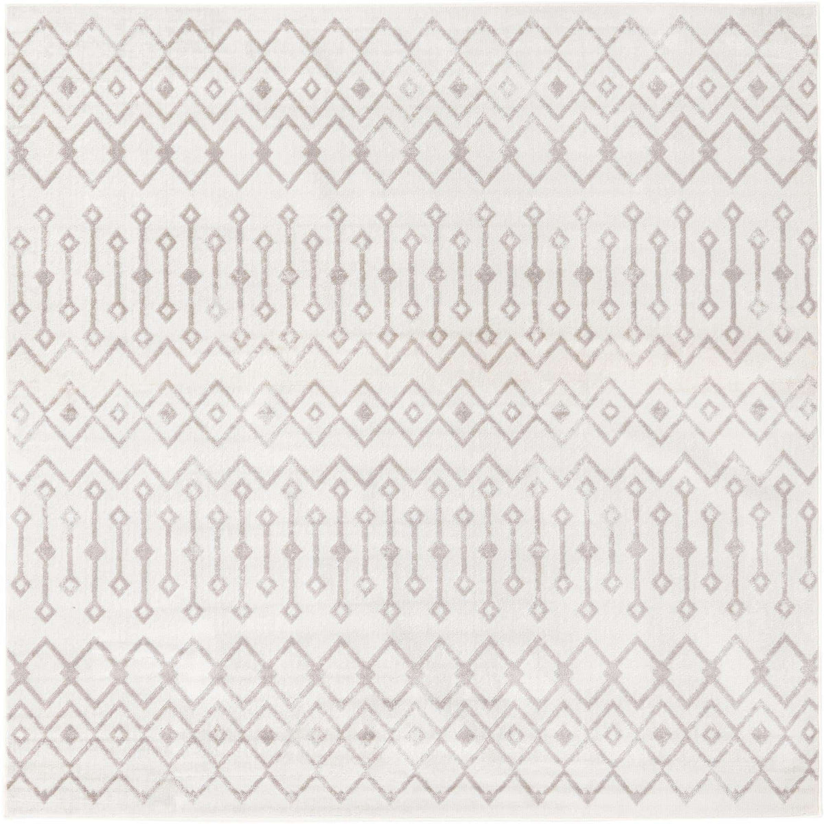 Quadratisch Teppich Bohemian Trellis in Weiss von Hadorn™ - Lifestyle Image