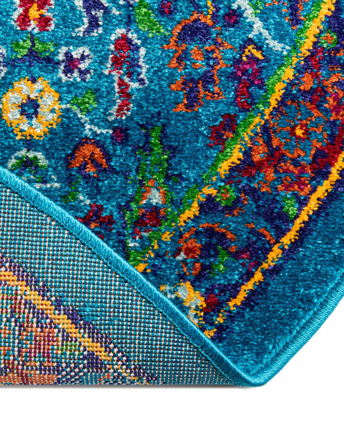 Rund Teppich Calypso in Marineblau von Hadorn™ - Lifestyle Image