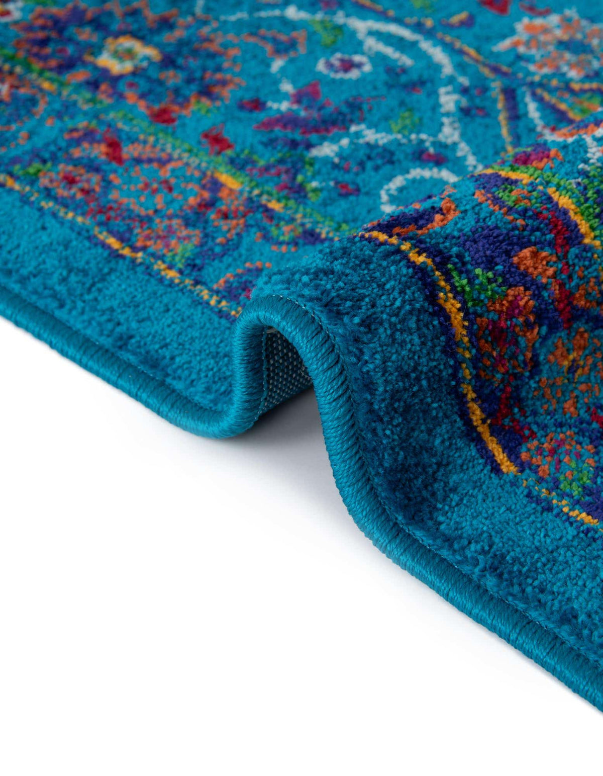 Rund Teppich Calypso in Marineblau von Hadorn™ - Lifestyle Image