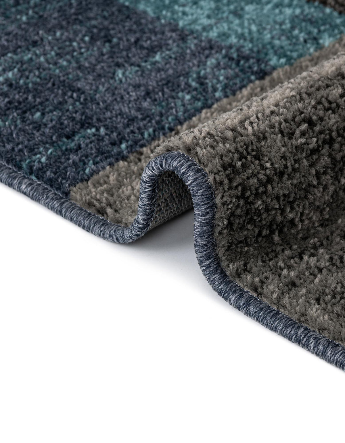 Rund Teppich Harvest in Blaugrau von Hadorn™ - Lifestyle Image