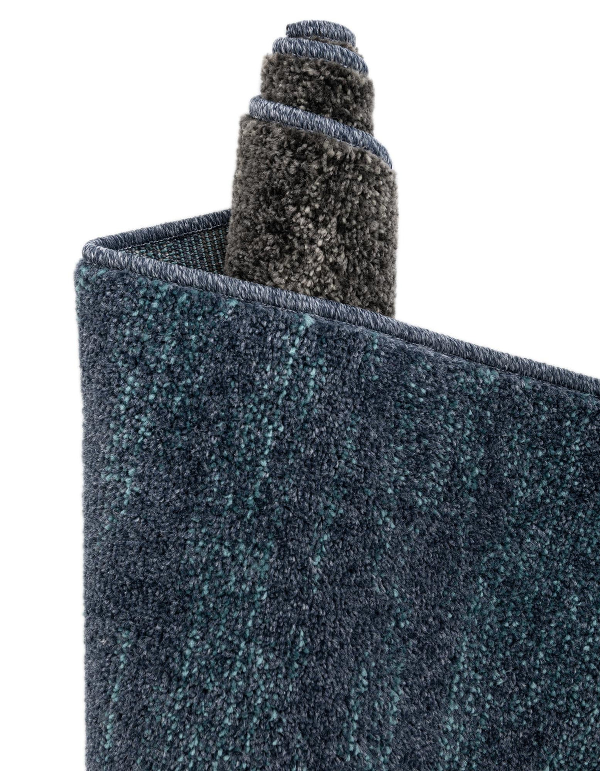 Rund Teppich Harvest in Blaugrau von Hadorn™ - Lifestyle Image