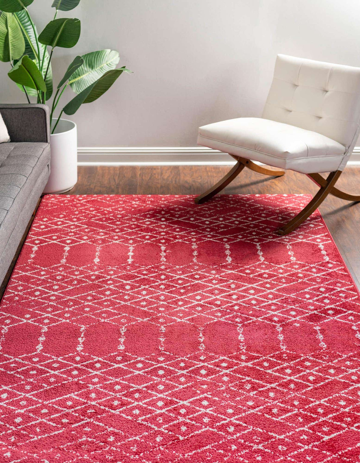 Rechteck Teppich Paxon Trellis in Himbeerrosa von Hadorn™ - Lifestyle Image
