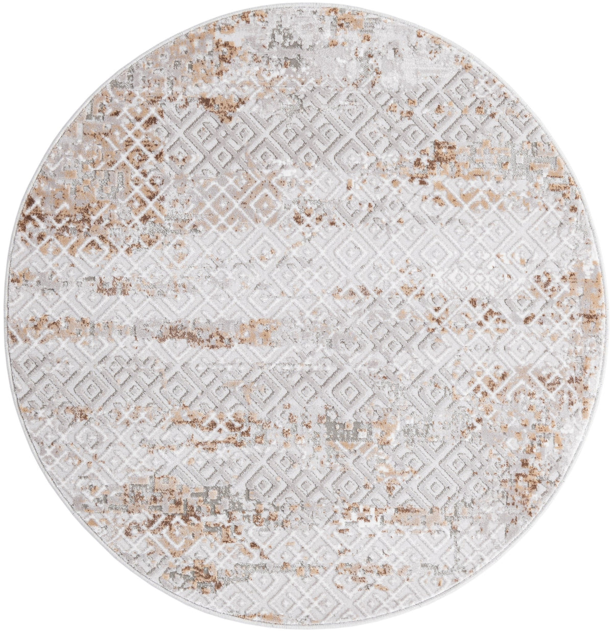 Rund Teppich Davos Fusion in Beige von Hadorn™ - Lifestyle Image