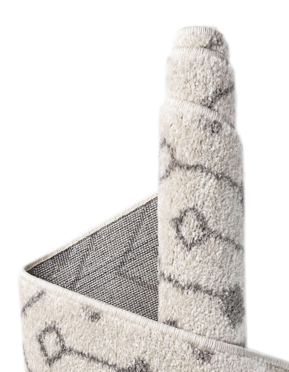 Quadratisch Teppich Moroccan Trellis in Elfenbein und Grau von Hadorn™ - Lifestyle Image