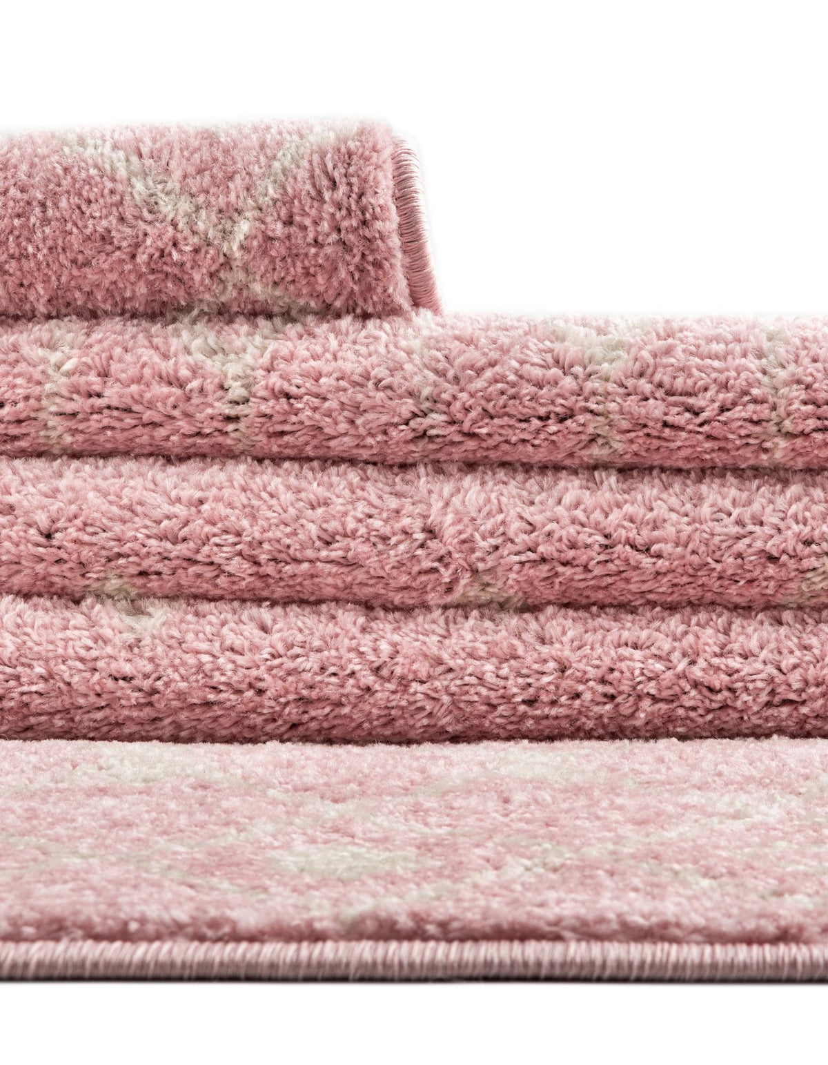 Quadratisch Teppich Moroccan Trellis in Rosa von Hadorn™ - Lifestyle Image