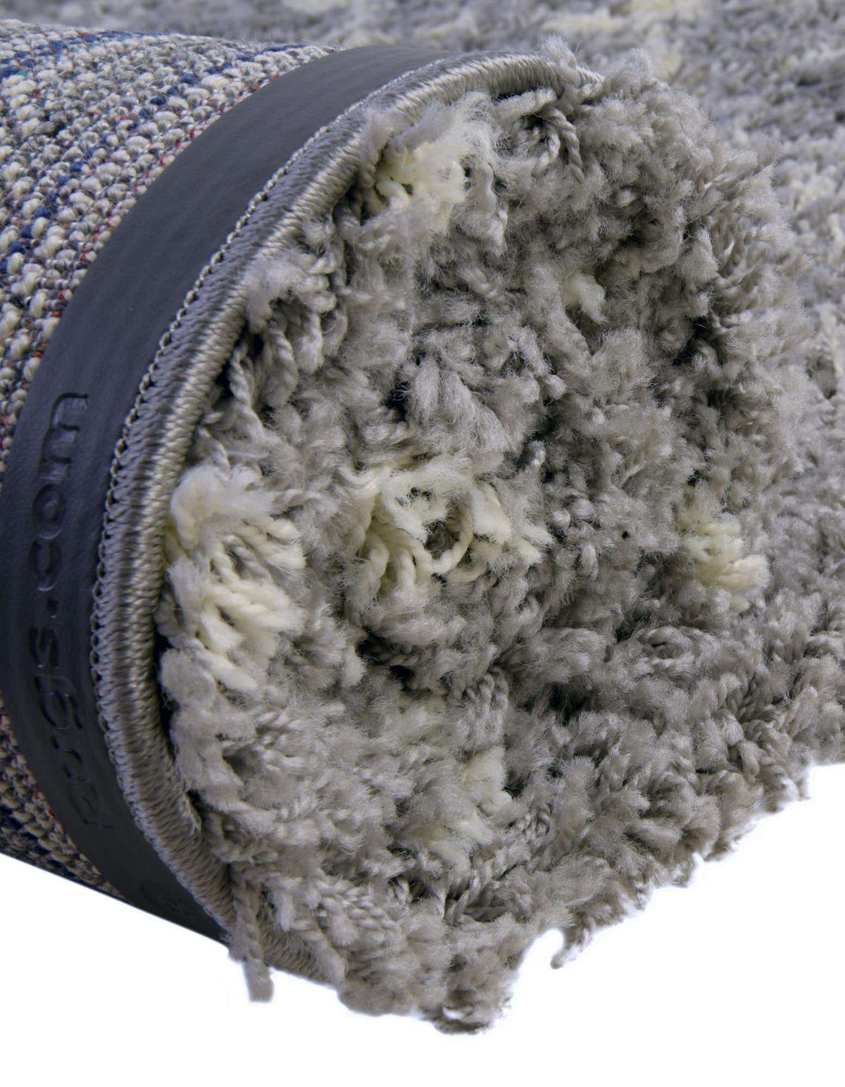 Quadratisch Hochflorteppich Moroccan Trellis Shag in Grau von Hadorn™ - Lifestyle Image
