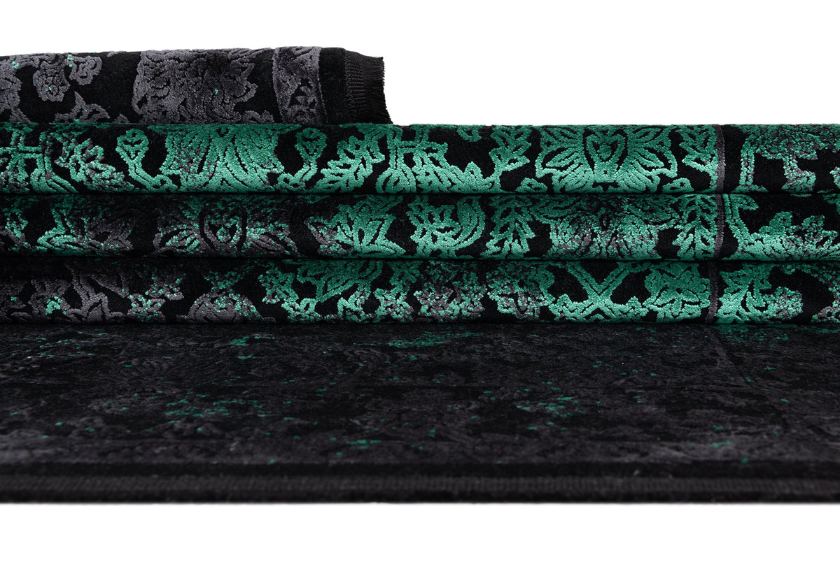Rechteck Luxus Teppich Laax in Schwarz von Hadorn™ - Lifestyle Image