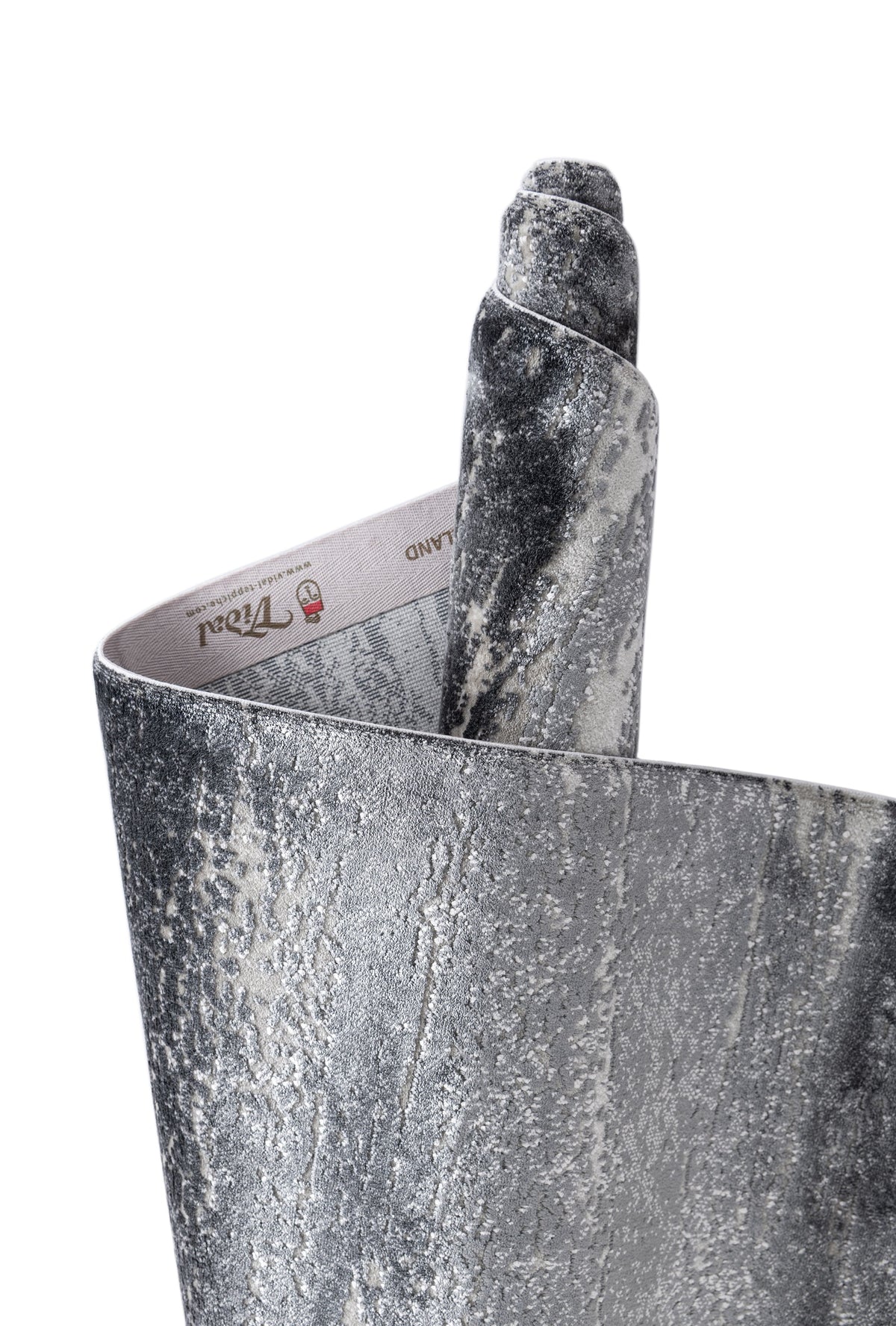 Rund Luxus Teppich Chiasso in Blau von Hadorn™ - Lifestyle Image