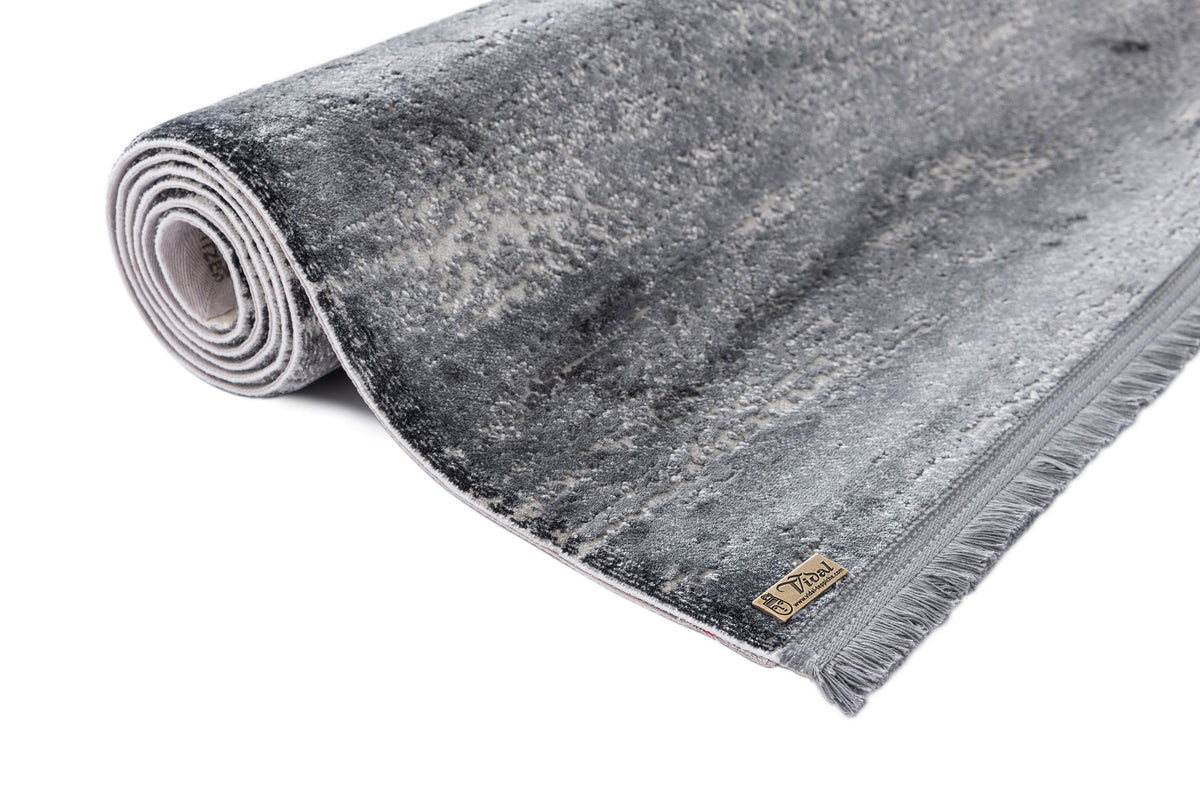 Rund Luxus Teppich Chiasso in Blau von Hadorn™ - Lifestyle Image