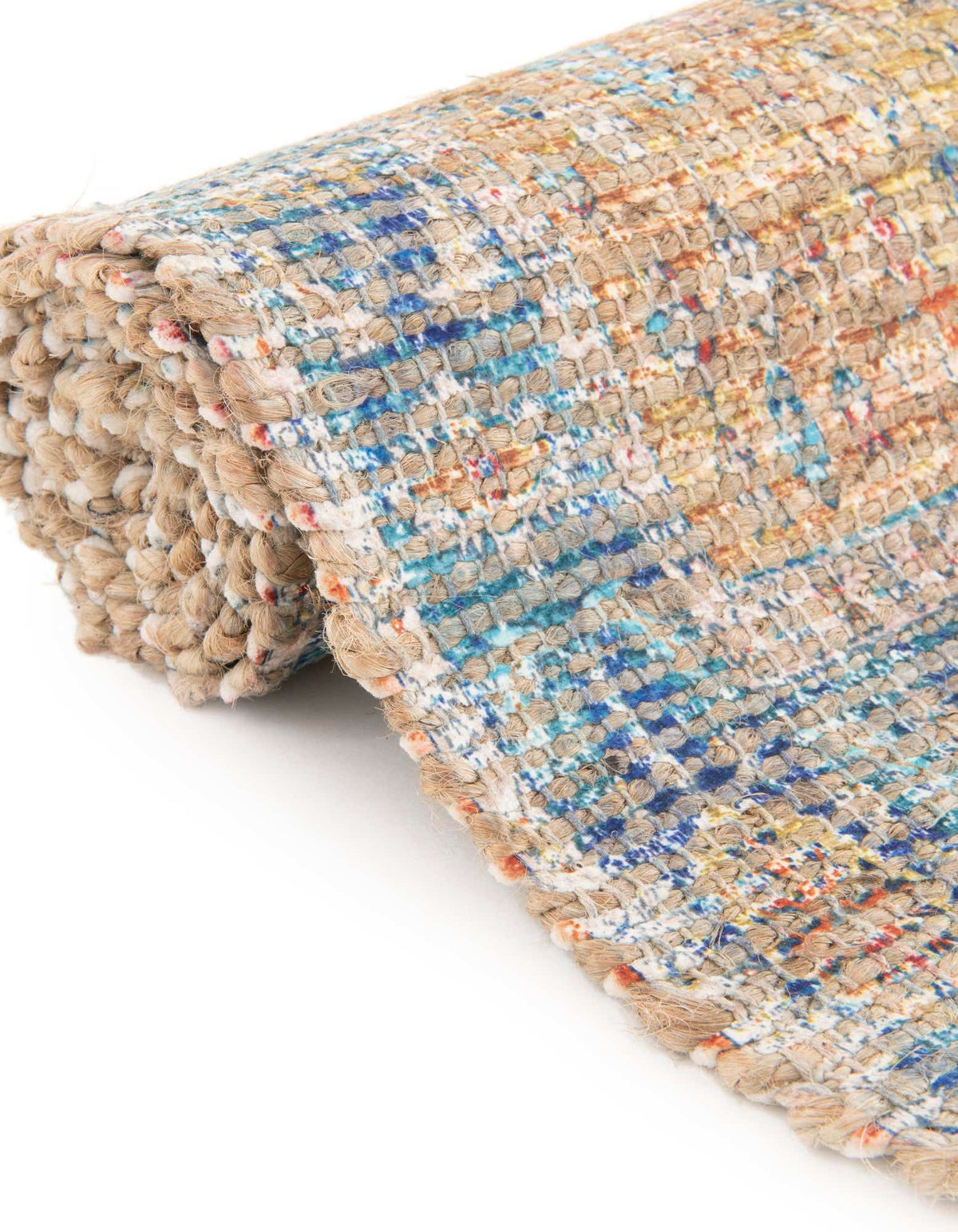 Rechteck Handgeflochten Teppich Chenille Jute in Natürlich von Hadorn™ - Lifestyle Image