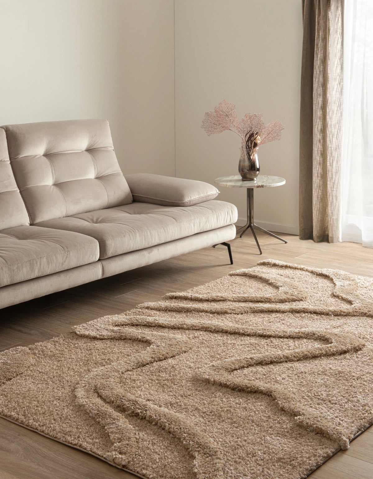 Rechteck Teppich Thun Arbor in Hellbraun von Hadorn™ - Lifestyle Image