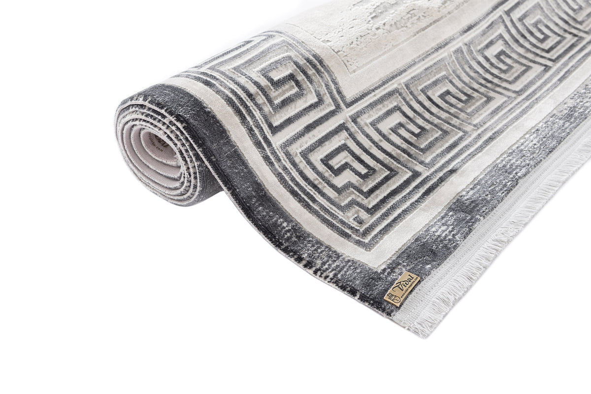 Rechteck Luxus Teppich Montreux in Hellgrau von Hadorn™ - Lifestyle Image