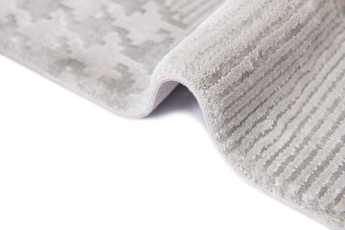 Rechteck Luxus Teppich Chiasso in Hellgrau von Hadorn™ - Lifestyle Image