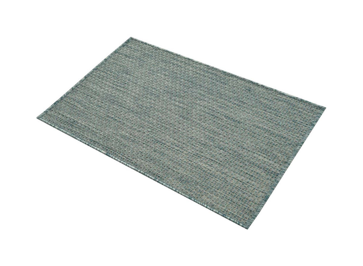 Rechteck Outdoor Teppich Tulum Outdoor in Aquamarin von Hadorn™ - Lifestyle Image