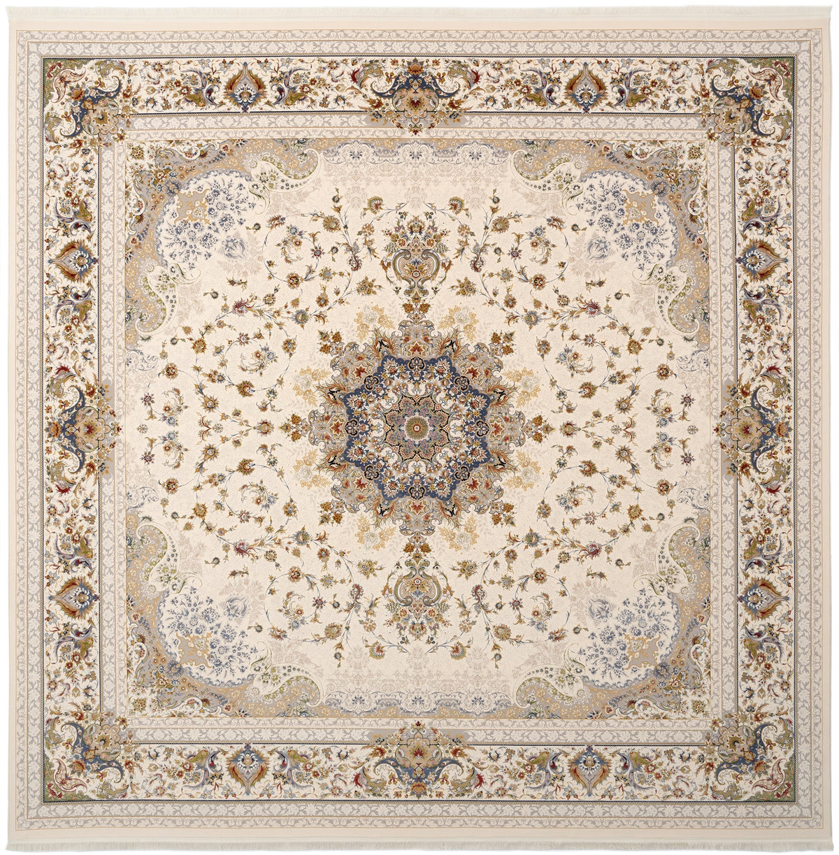 Quadratisch Teppich Moudon in Creme von Hadorn™ - Lifestyle Image