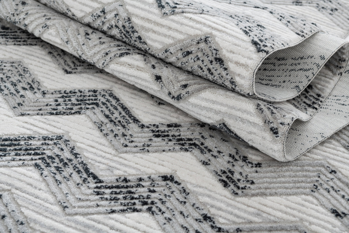 Rechteck Teppich Davos Grecian in Grau von Hadorn™ - Lifestyle Image