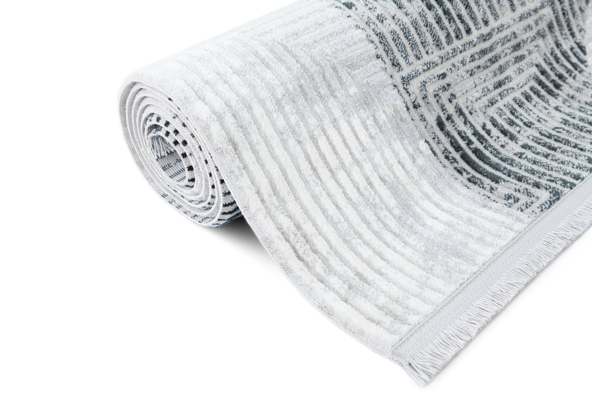 Rechteck Teppich Davos Grecian in Grau von Hadorn™ - Lifestyle Image