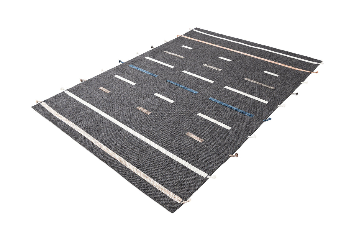 Rechteck Teppich Juniper Boho in Anthrazit von Hadorn™ - Lifestyle Image