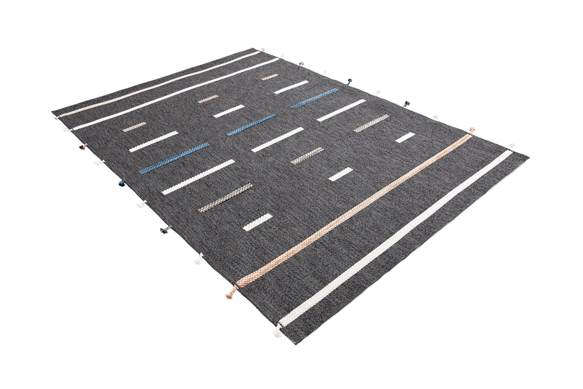 Rechteck Teppich Juniper Boho in Anthrazit von Hadorn™ - Lifestyle Image