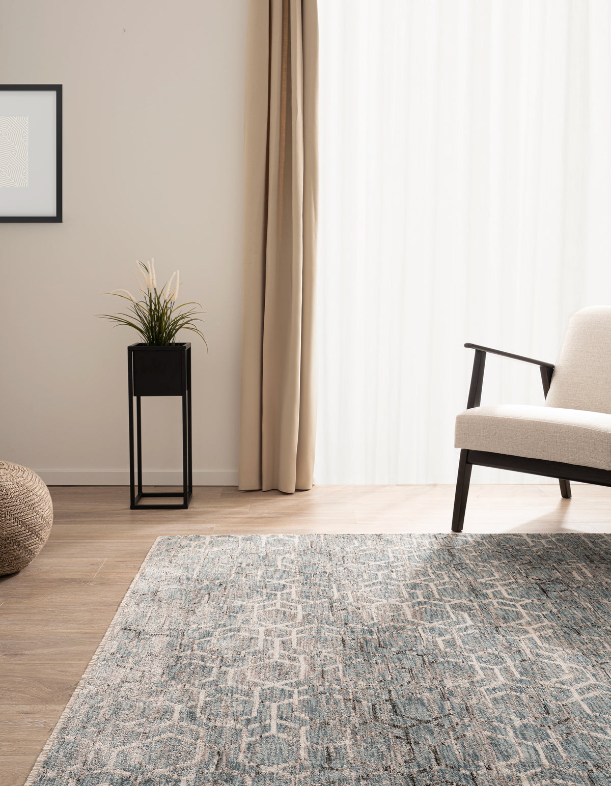 Rechteck Teppich Zora Modern in Blau von Hadorn™ - Lifestyle Image