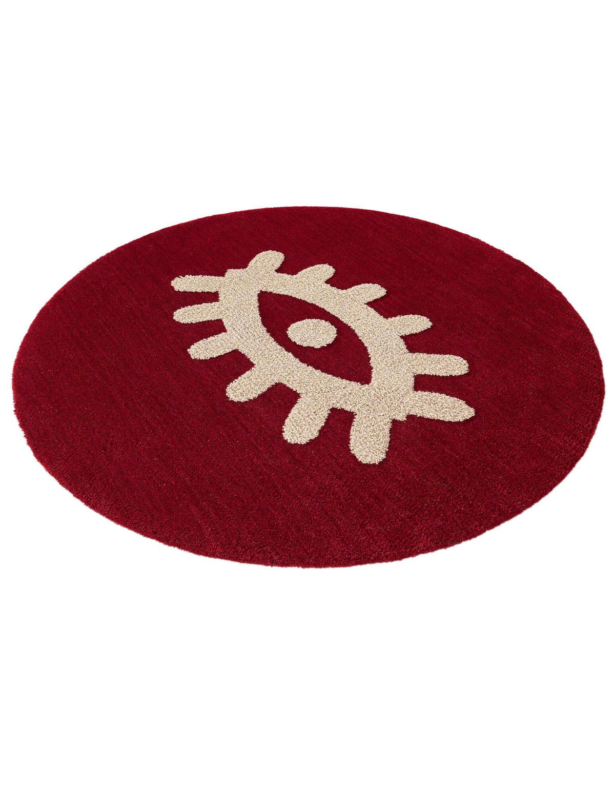 Rund Teppich AI Handgetuftet in Rot von Hadorn™ - Lifestyle Image