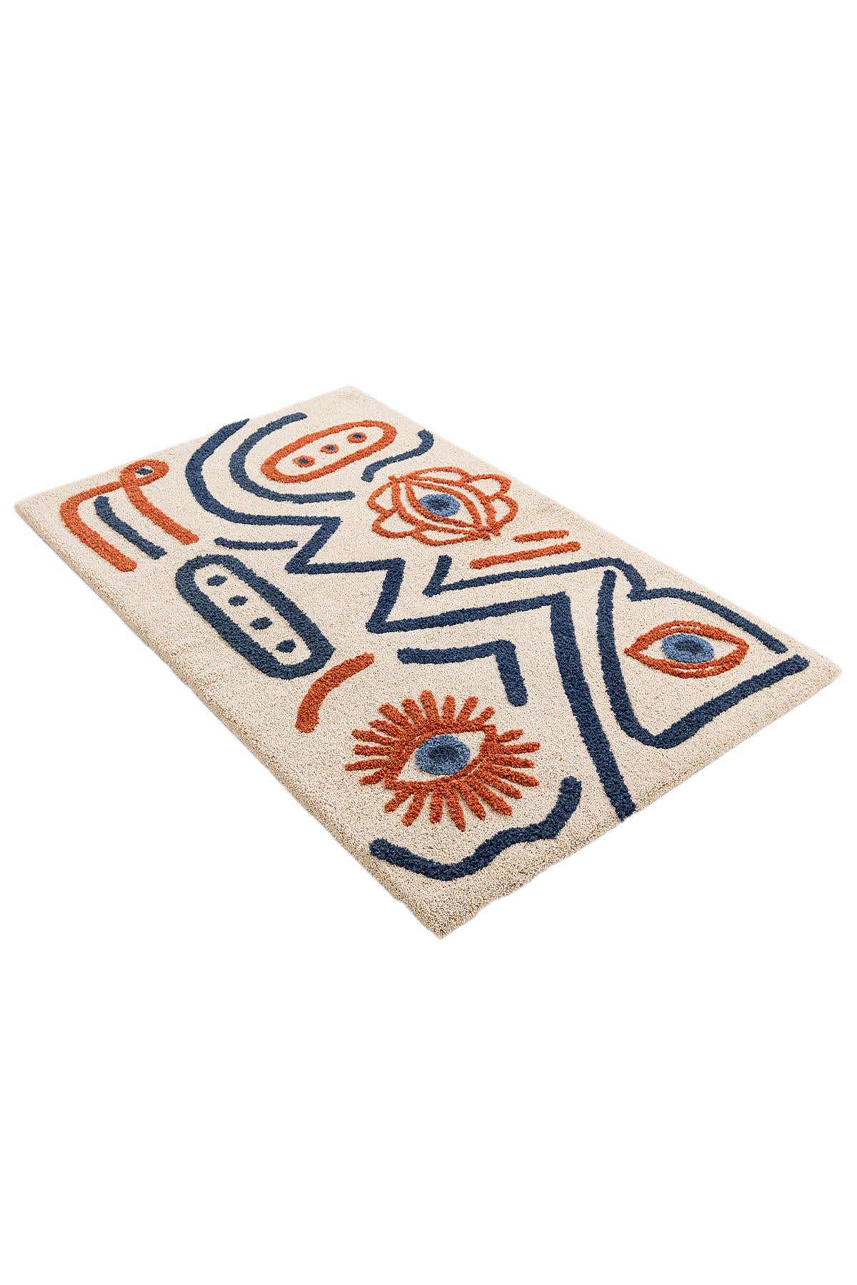 Rechteck Teppich AI Handgetuftet in Elfenbein von Hadorn™ - Lifestyle Image