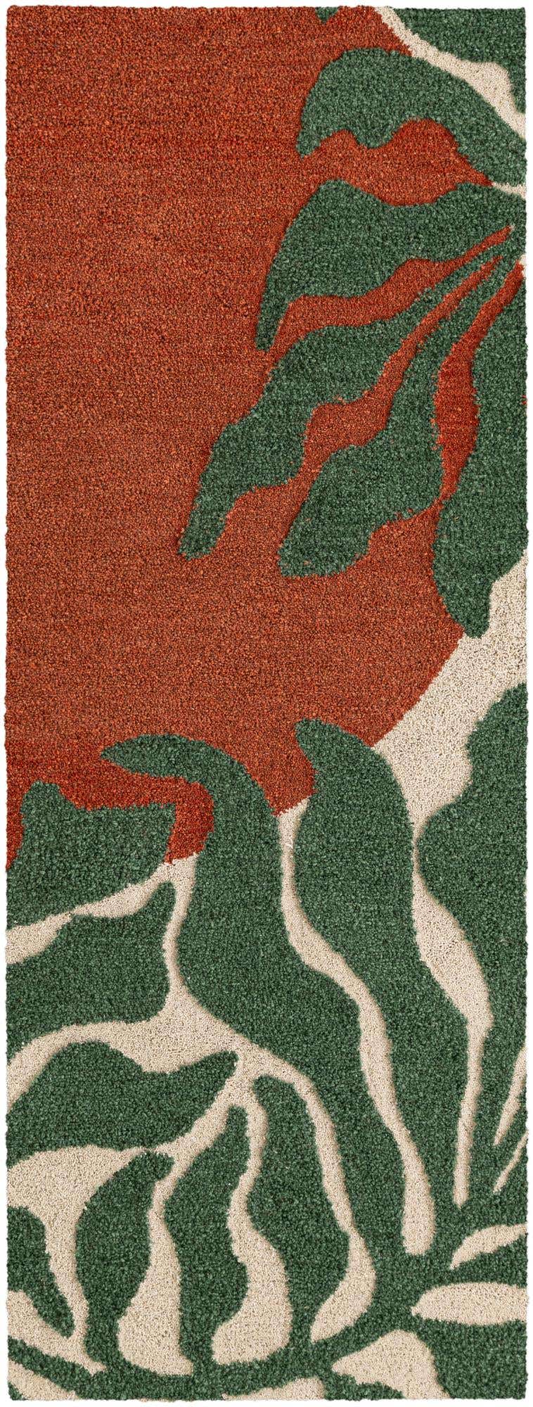 Läufer Teppich AI Handgetuftet in Orange und Grün von Hadorn™ - Lifestyle Image