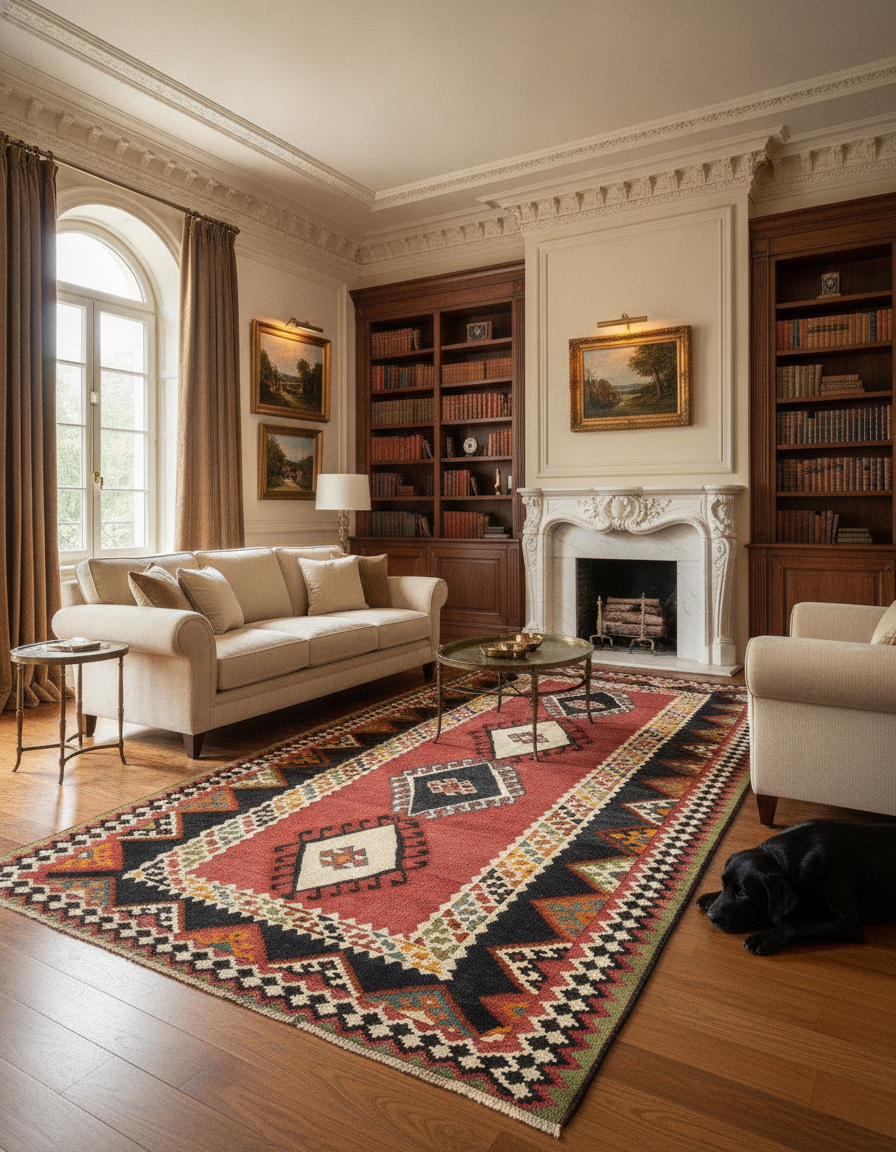 138 x 297 Ghashghai Kilim