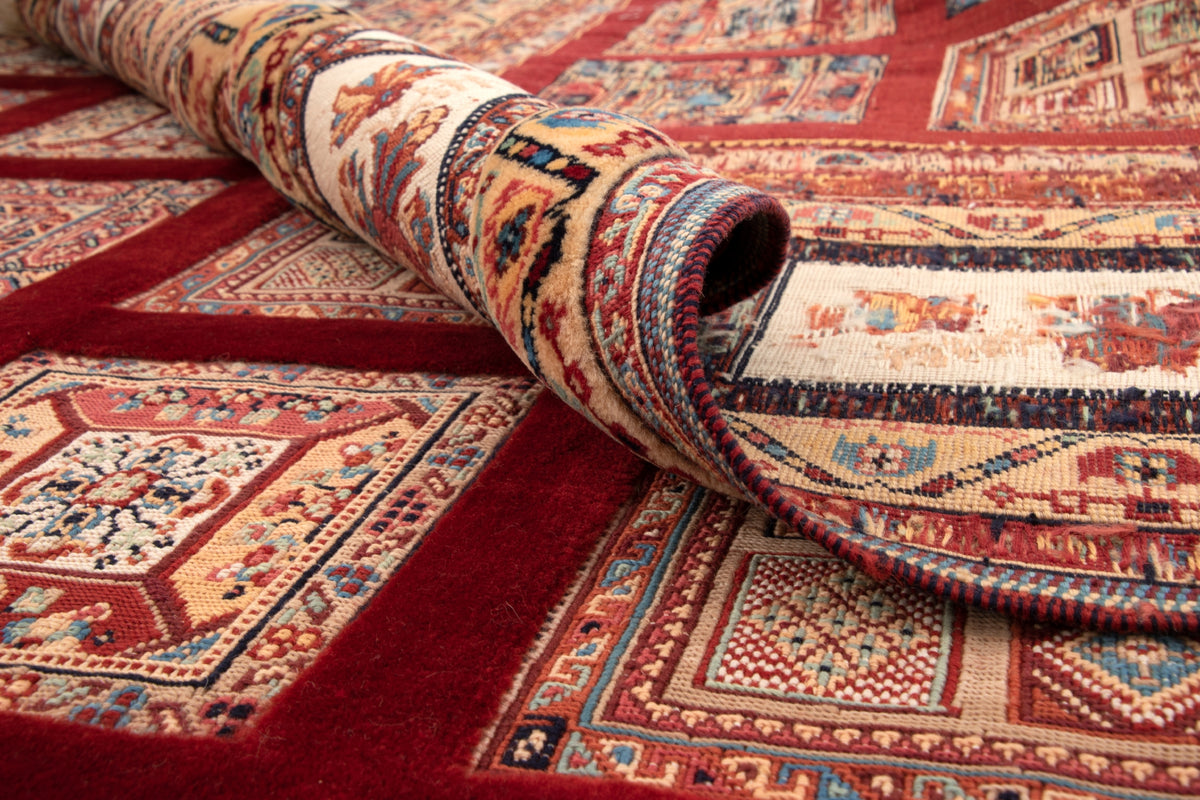 Wolle Persien Teppich Soumak Kelim in Rot von Hadorn™ - Lifestyle Image