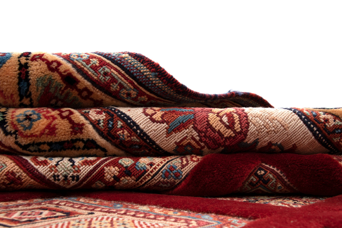 Wolle Persien Teppich Soumak Kelim in Rot von Hadorn™ - Lifestyle Image