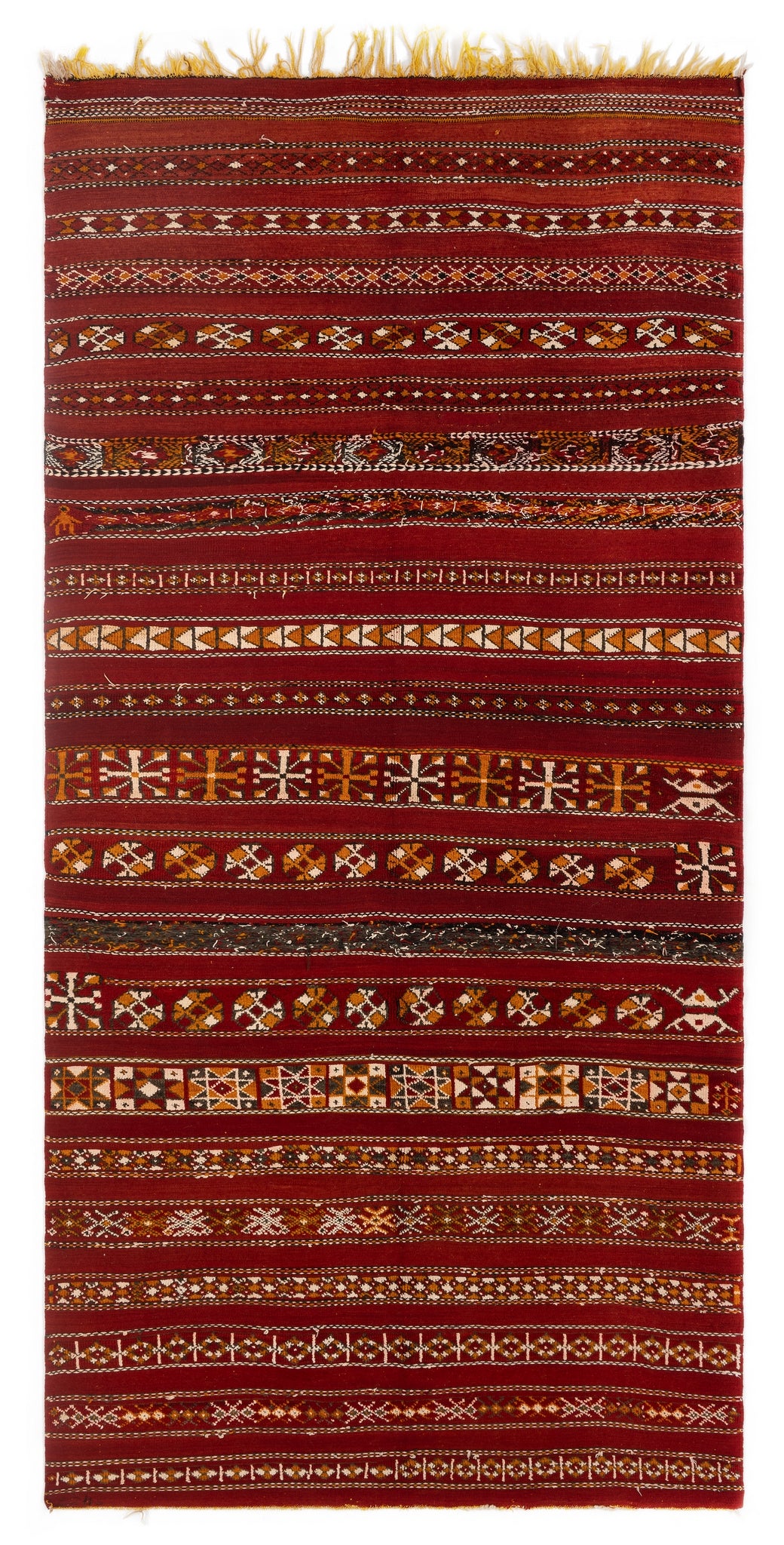 Wolle Teppich Zemour Kelim in Gelb von Hadorn™ - Lifestyle Image