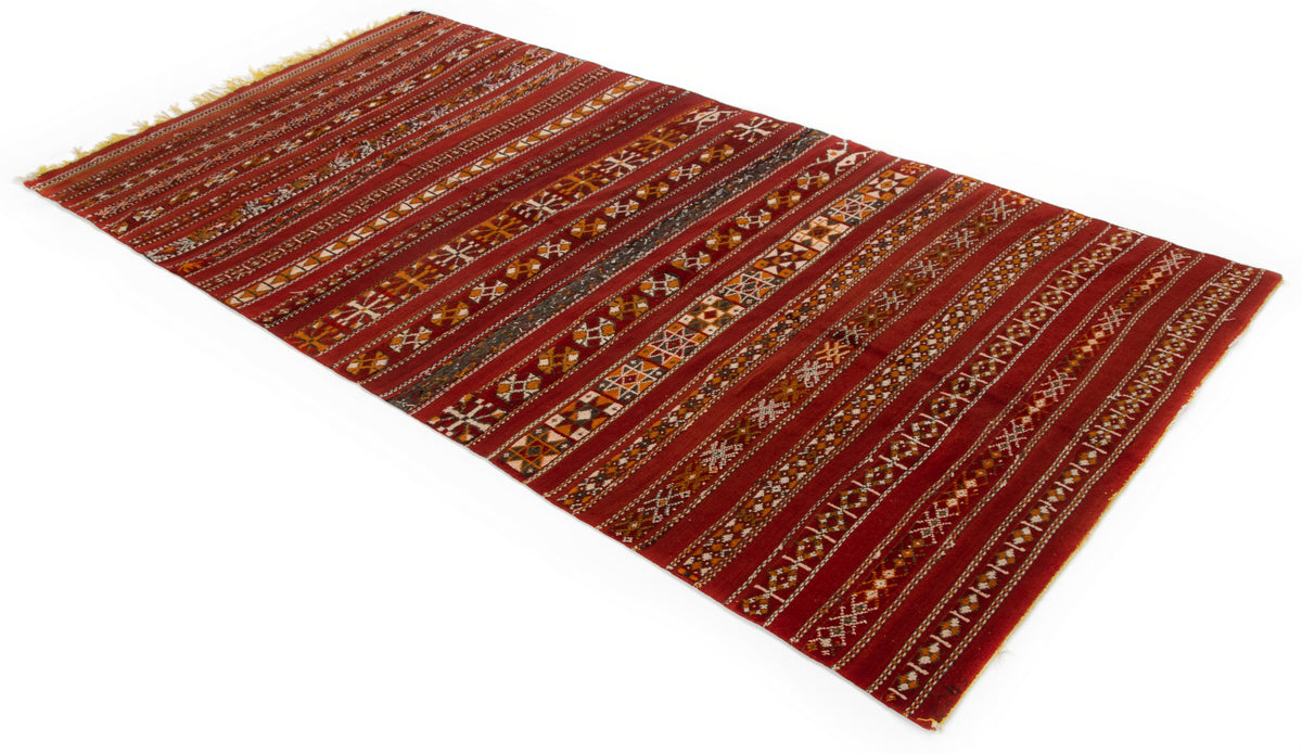 Wolle Teppich Zemour Kelim in Gelb von Hadorn™ - Lifestyle Image