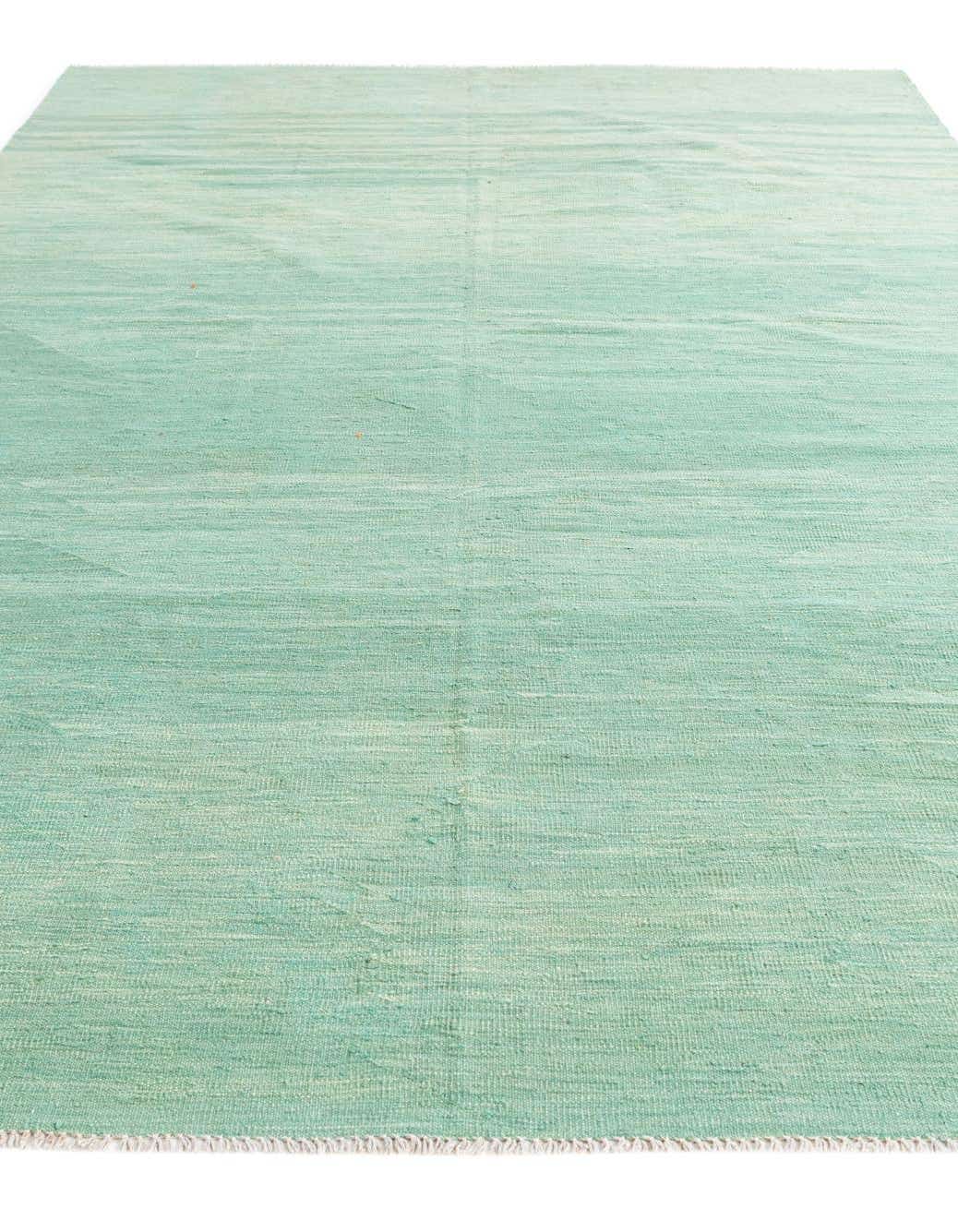 Rechteck Handgeflochten Teppich Kelim Modern in Hellgrün von Hadorn™ - Lifestyle Image