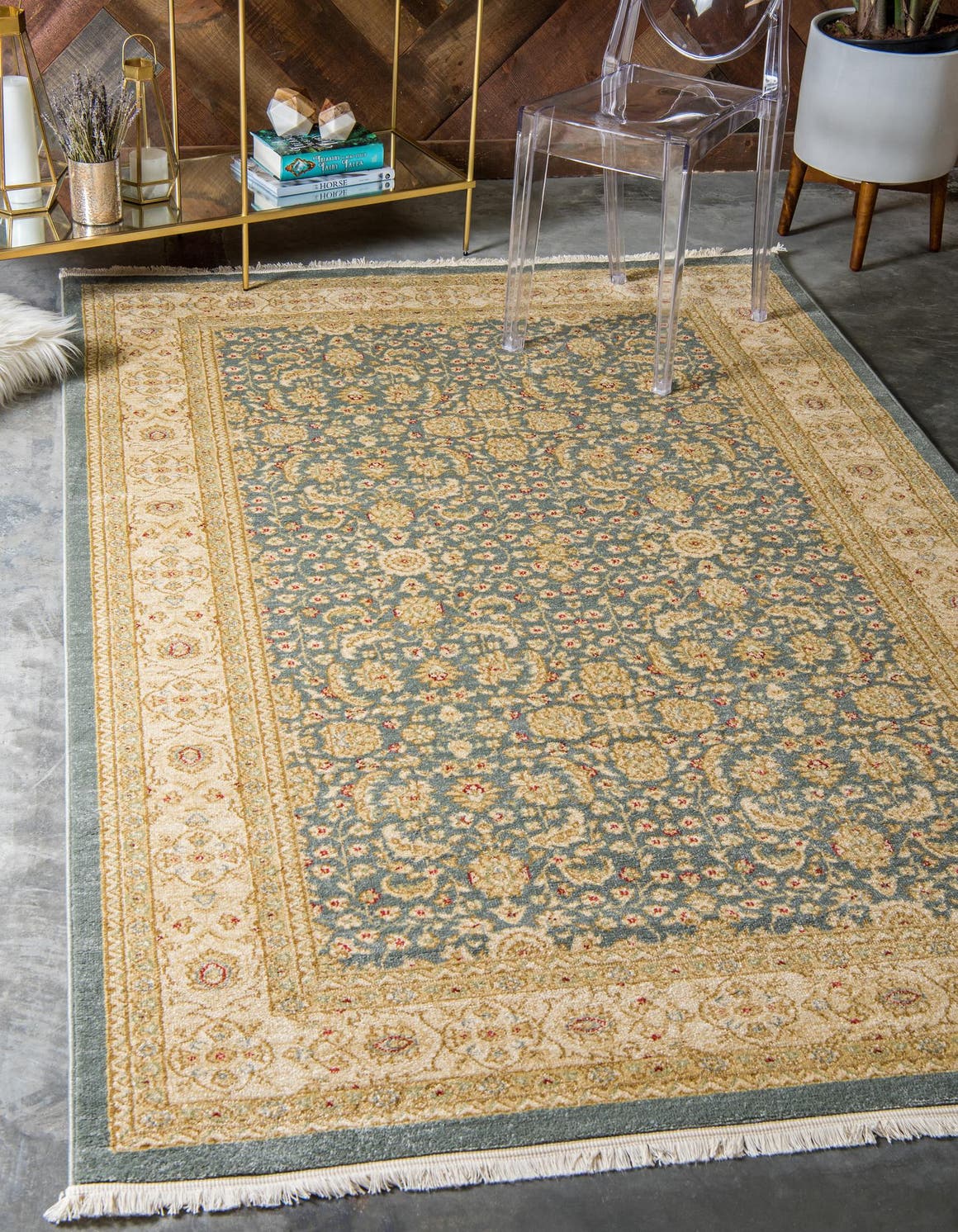 Rechteck Teppich Kensington in Blau von Hadorn™ - Lifestyle Image