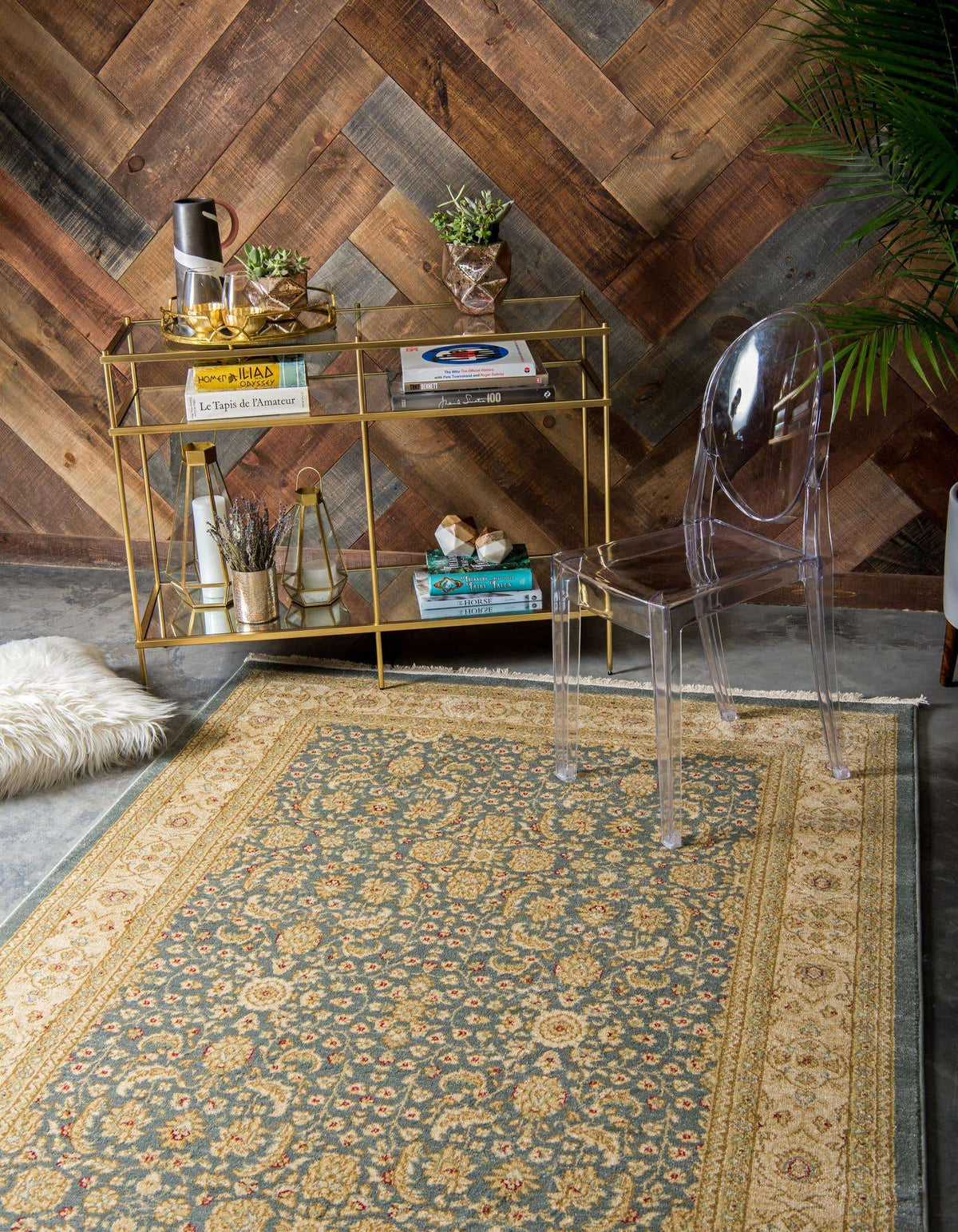 Rechteck Teppich Kensington in Blau von Hadorn™ - Lifestyle Image