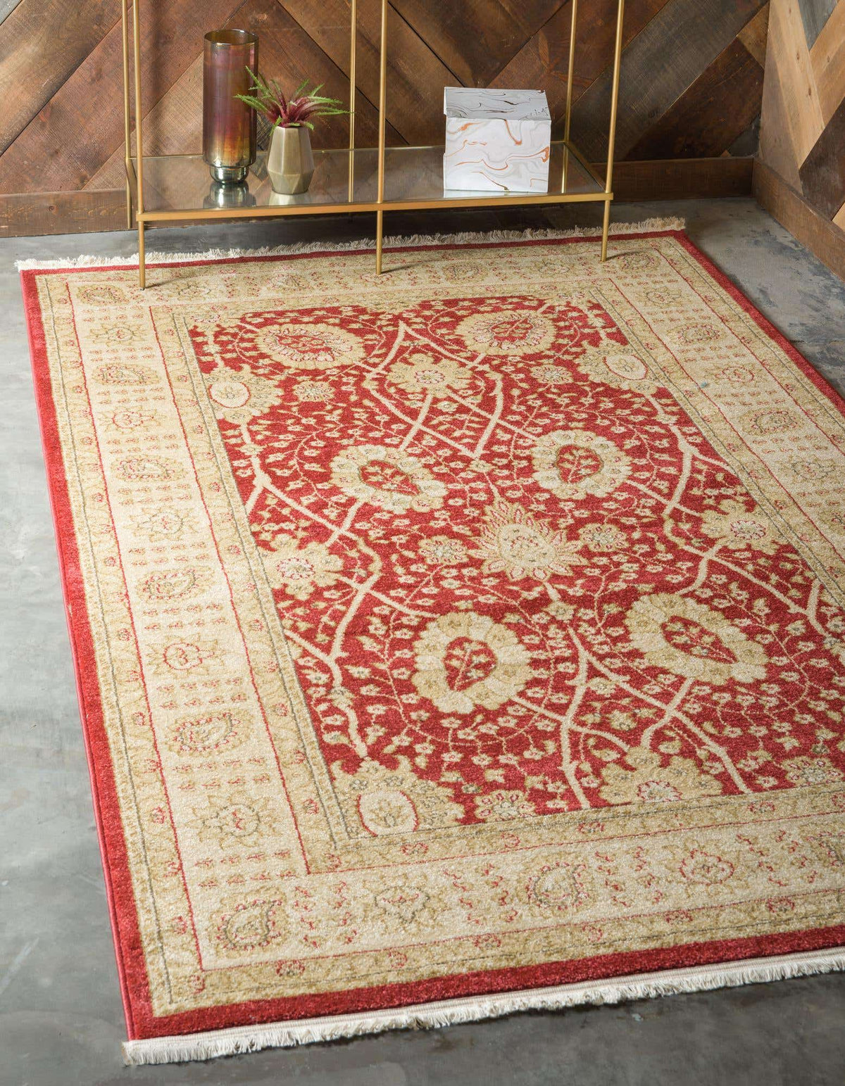 Rechteck Teppich Kensington in Rot von Hadorn™ - Lifestyle Image