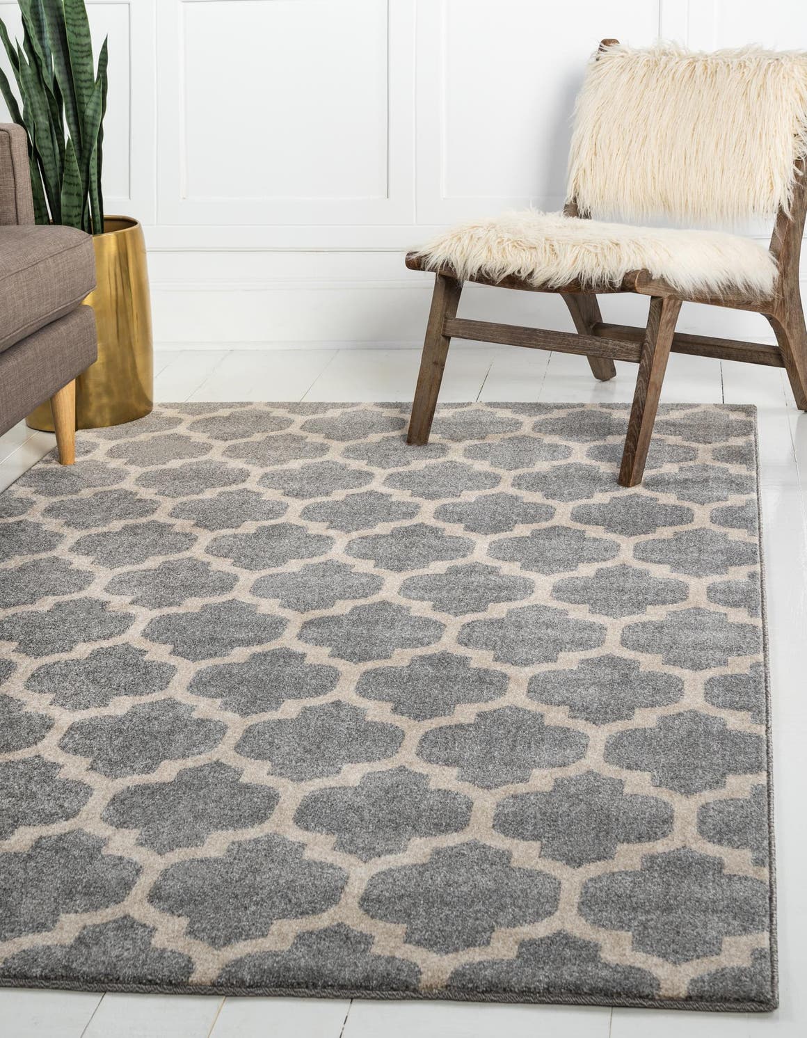 Rechteck Teppich Glitter in Hellgrau von Hadorn™ - Lifestyle Image