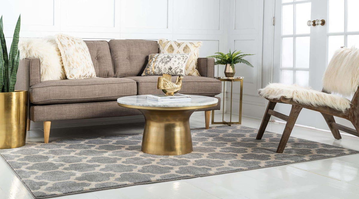 Rechteck Teppich Glitter in Hellgrau von Hadorn™ - Lifestyle Image